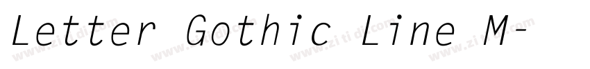Letter Gothic Line M字体转换